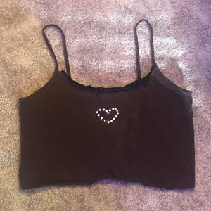Brown crop top